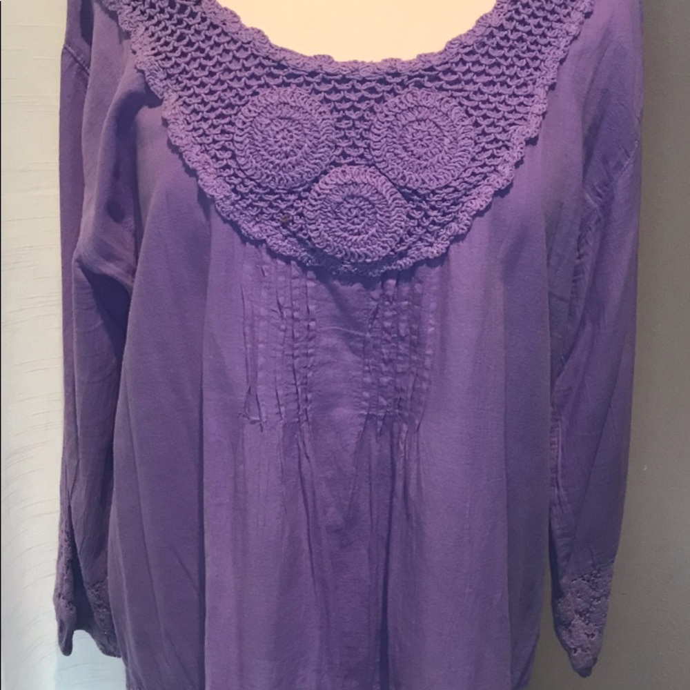 Women’s beautiful Lavender XXL 100% cotton shirt
